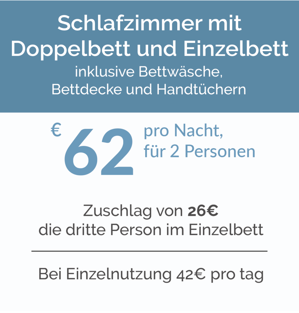 Doppelzimmer + einzelbett